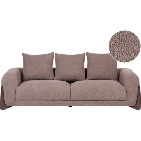 VINLIDEN - Driezitsbank - Bruin - Bouclé – afbeelding 2