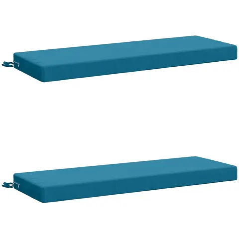 vidaXL Coussins de Banc SOEST 2 pc 100 % polyester Bleu clair – 464884 – image 3