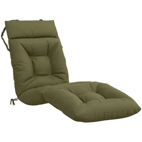 vidaXL Coussin de transat VIANEN 100 % polyester Vert olive – 507338 – image 2