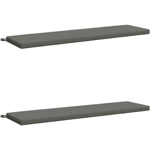 vidaXL Coussins de Banc SOEST 2 pc 100 % polyester Gris – 458289 – image 2