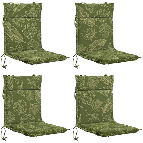 vidaXL Coussin de chaise à dossier bas GEMERT 4 pc 100 % polyester – 433514 – image 2
