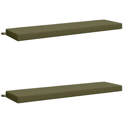 vidaXL Coussins de Banc SOEST 2 pc 100 % polyester Vert olive – 466208 – image 3