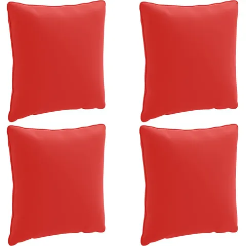 vidaXL Coussin de dos PUTTEN 4 pc 100 % polyester Rouge – 420019 – image 2