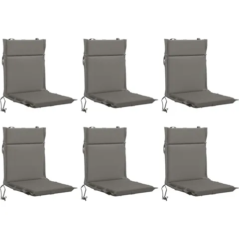 vidaXL Coussin de chaise à dossier bas GEMERT 6 pc 100 % polyester – 433163 – image 2