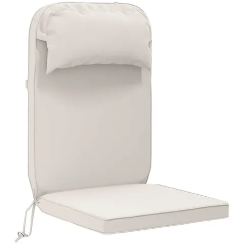 vidaXL Coussin de chaise Adirondack 100 % polyester Blanc – image 2