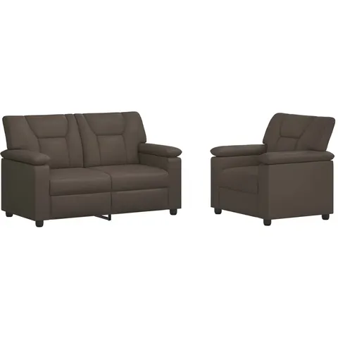 vidaXL Ensemble de Canapés 2 pcs Gris Simili cuir – 295563 – image 2