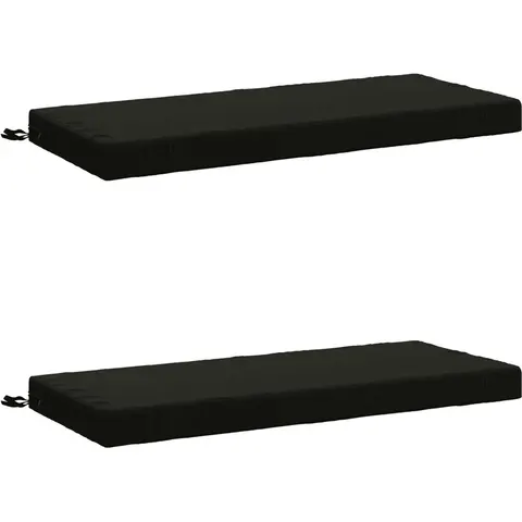 vidaXL Coussins de Banc SOEST 2 pc 100 % polyester Noir – 470564 – image 2