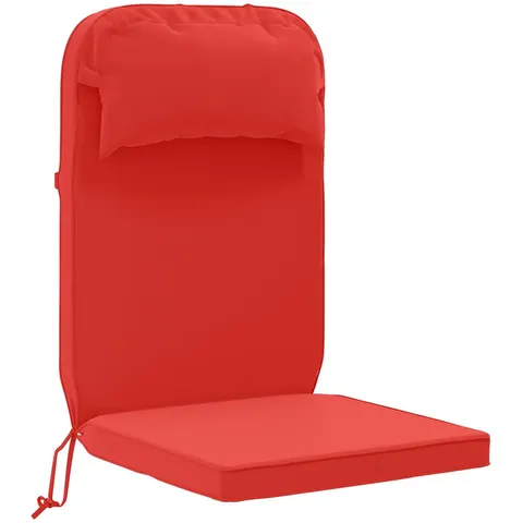 vidaXL Coussin de chaise Adirondack 100 % polyester Rouge – image 3