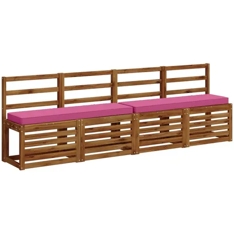 vidaXL Coussin de banc 1 pièce VUGHT 100 % polyester Rose – 474791 – image 3