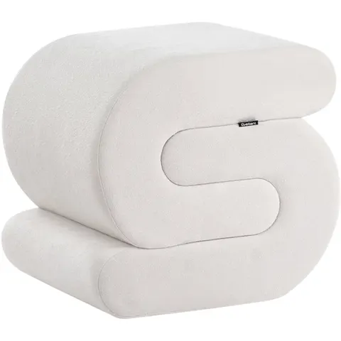 ARCADIA - Poef - Gebroken wit - Chenille – afbeelding 2