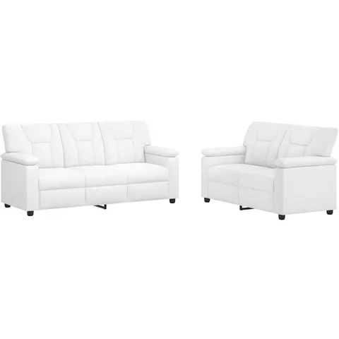 vidaXL Ensemble de Canapés 2 pcs Blanc Simili cuir – 296003 – image 2
