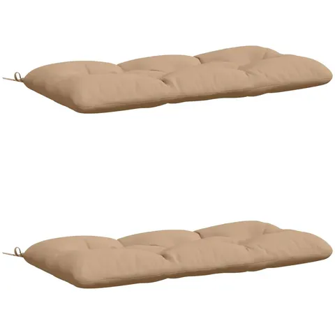 vidaXL Coussins de Banc VIANEN 2 pc 100 % polyester Sable – 491941 – image 2