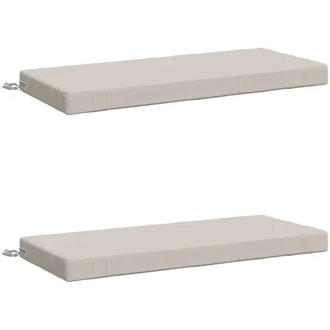 vidaXL Coussins de Banc SOEST 2 pc 100 % polyester Blanc – 469742 – image 2