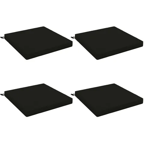 vidaXL Coussins de siège SOEST 4 pc 100 % polyester Noir – 415596 – image 2