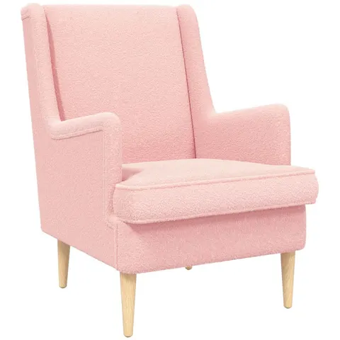 vidaXL Fauteuil Rose Bouclé – 637177 – image 2