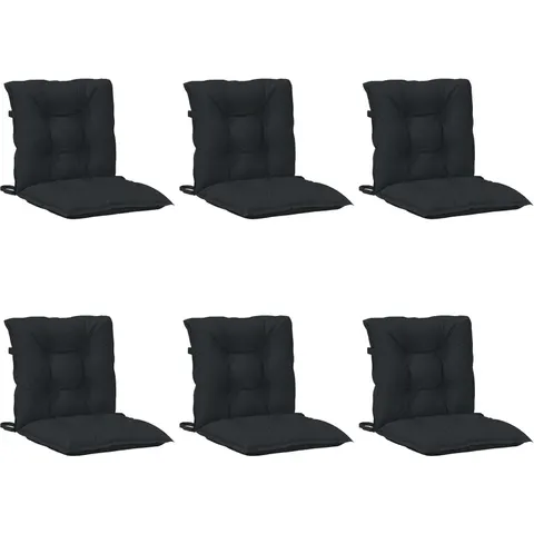 vidaXL Ensemble de coussins pour chaise à dossier bas 6 pc Polyester – image 3