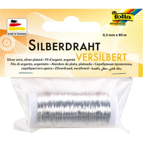 Zilverdraad folia 0.3mmx80m – afbeelding 2