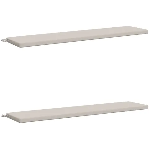 vidaXL Coussins de Banc SOEST 2 pc 100 % polyester Blanc – 460466 – image 2