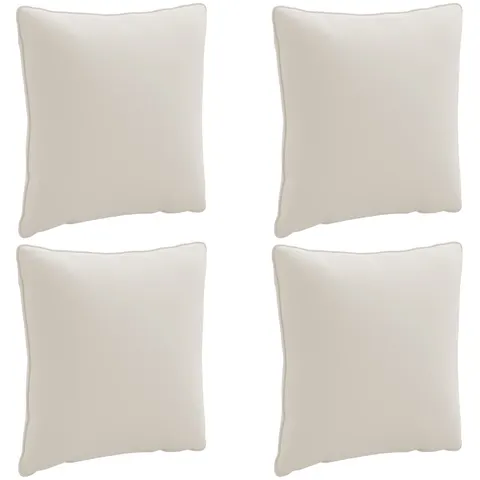 vidaXL Coussin de dos PUTTEN 4 pc 100 % polyester Blanc – image 2