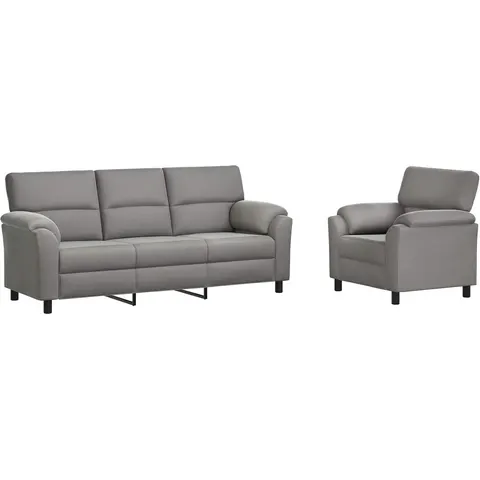 vidaXL Ensemble de Canapés 2 pcs Gris clair Velours – 294832 – image 2