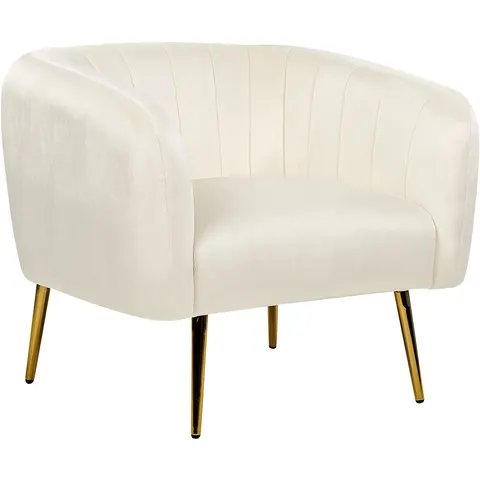 LACONIA - Fauteuil - Off-white - Fluweel – afbeelding 2