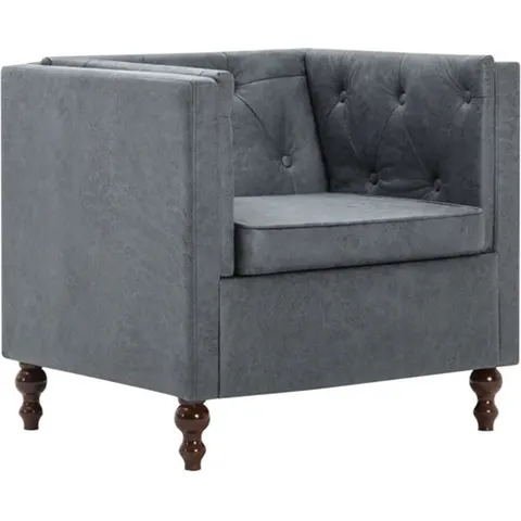 vidaXL Fauteuil gris tissu – image 2