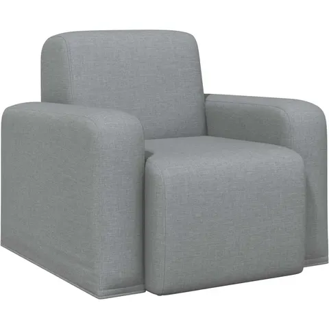 vidaXL Fauteuil Gris clair Tissu – 522799 – image 2