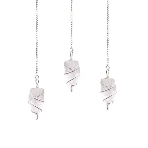 Raw Gemstone Pendulum - Rock Quartz – afbeelding 2