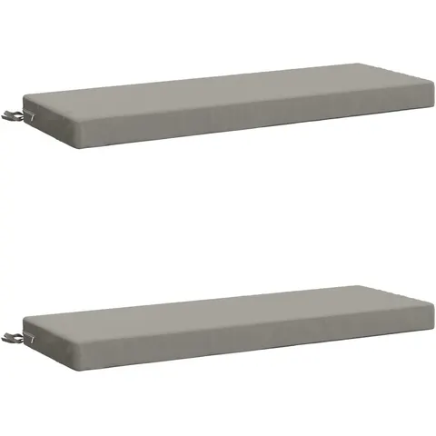 vidaXL Coussins de Banc SOEST 2 pc 100 % polyester Gris – 466000 – image 2