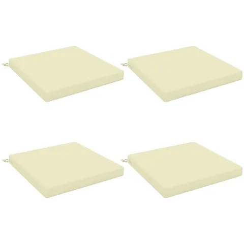 vidaXL Coussins de siège SOEST 4 pc 100 % polyester Crème – 419273 – image 2