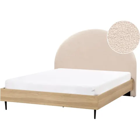 MILLAY - Bed - Beige - 140 x 200 cm - Bouclé – afbeelding 2