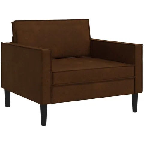 vidaXL Fauteuil XL Marron Simili daim – image 2