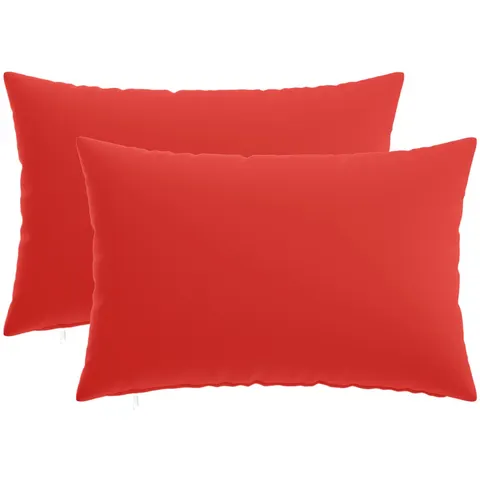 vidaXL Coussin 2 pc HEERLEN Rouge 40 x 60 cm Polyester – image 2