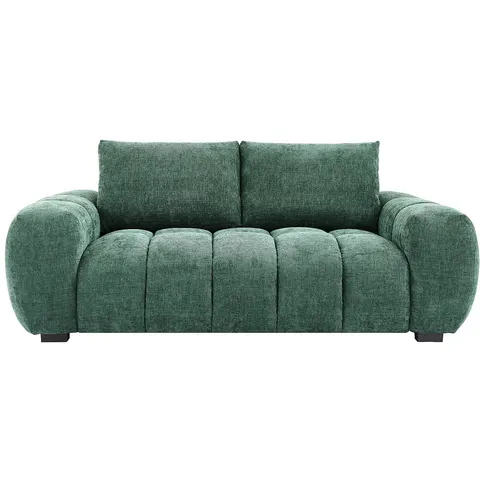 vente-unique.com Canapé fixe polyester 3 places vert 196x81x105cm – image 3