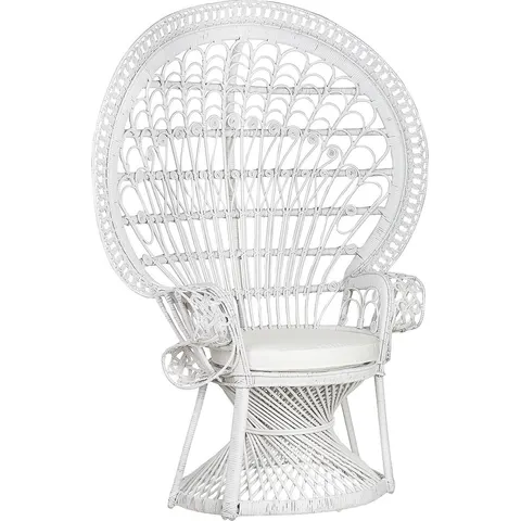 EMMANUELLE - Fauteuil - Wit - Rotan – afbeelding 2