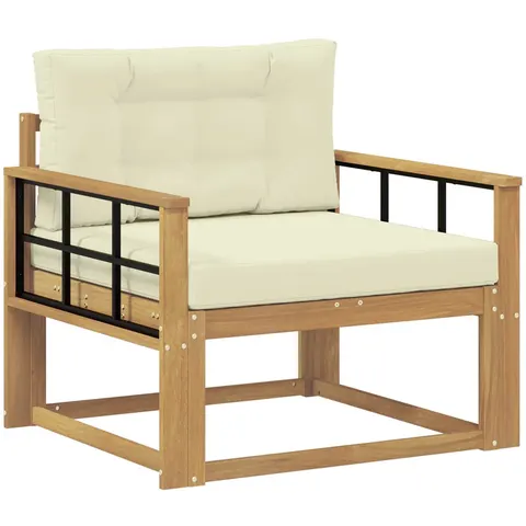 vidaXL Sofa de milieu extérieur Polyester Blanc – 650478 – image 2