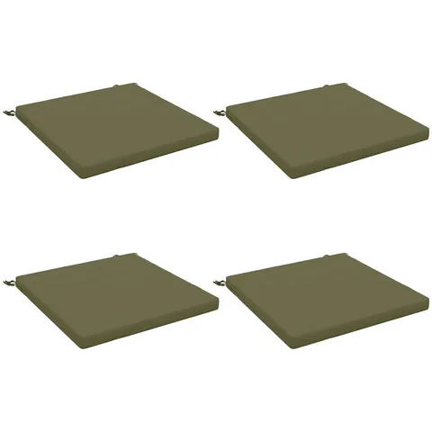 vidaXL Coussins de siège SOEST 4 pc 100 % polyester Vert olive – 416616 – image 3
