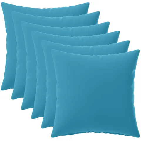 vidaXL Coussin 6 pc HEERLEN Bleu clair 30 x 30 cm Polyester – image 2