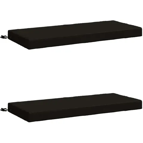 vidaXL Coussins de Banc SOEST 2 pc 100 % polyester Noir – 469827 – image 2