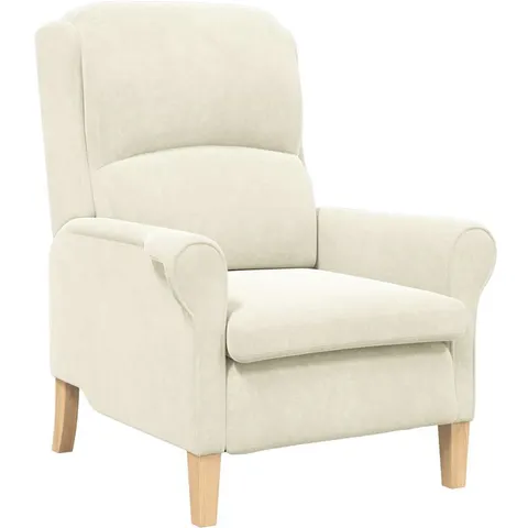 vidaXL fauteuil Crème Velours – image 2