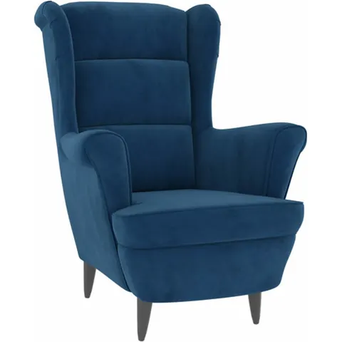 vidaXL Fauteuil bleu velours – 072196 – image 2