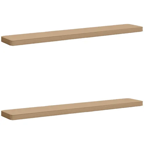 vidaXL Coussins de banc 2 pièces VUGHT 2 pc 100 % polyester Sable – 477303 – image 2