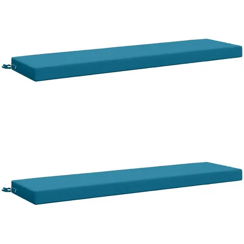 vidaXL Coussins de Banc SOEST 2 pc 100 % polyester Bleu clair – 466628 – image 3