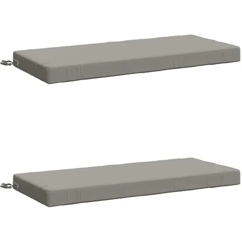 vidaXL Coussins de Banc SOEST 2 pc 100 % polyester Gris – image 2