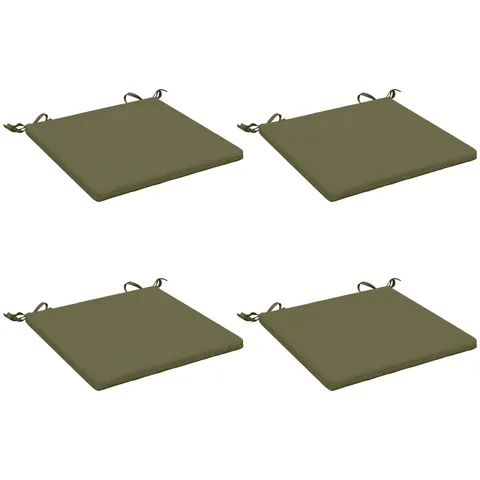vidaXL Coussins de siège SOEST 4 pc 100 % polyester Vert olive – 412540 – image 3