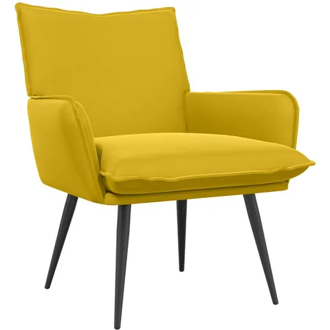 vidaXL Fauteuil Jaune Velours – 855148 – image 2