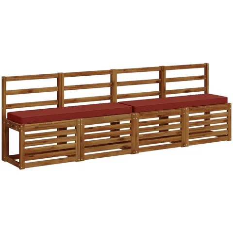 vidaXL Coussin de banc 1 pièce VUGHT 100 % polyester Rouge – 473893 – image 3