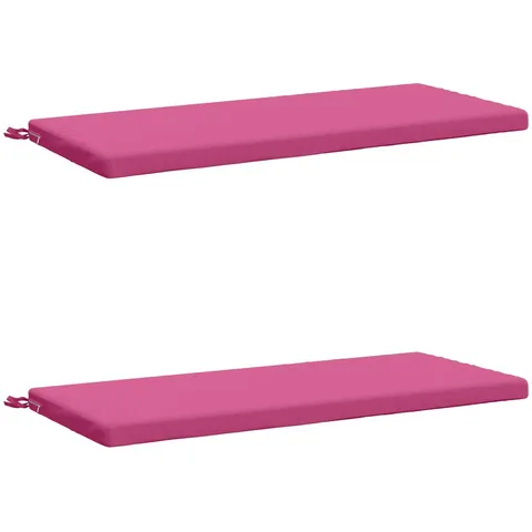 vidaXL Coussins de Banc SOEST 2 pc 100 % polyester Rose – 462040 – image 2