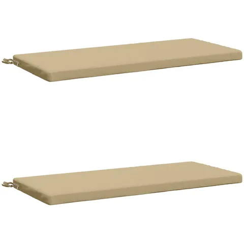 vidaXL Coussins de Banc SOEST 2 pc 100 % polyester Beige – 461821 – image 2