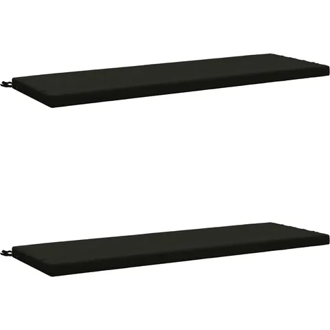 vidaXL Coussins de Banc SOEST 2 pc 100 % polyester Noir – 462446 – image 2